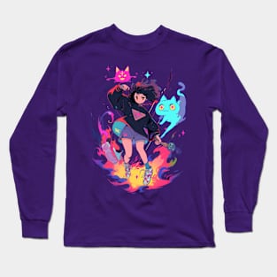 Cat adventure time Long Sleeve T-Shirt